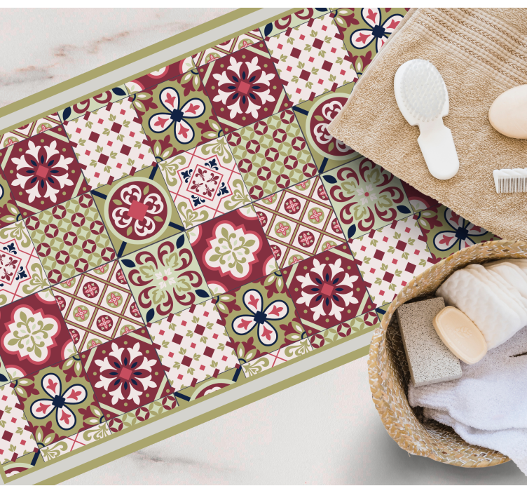 Flerfärgad mosaik med olika stilar matta - Tenstickers