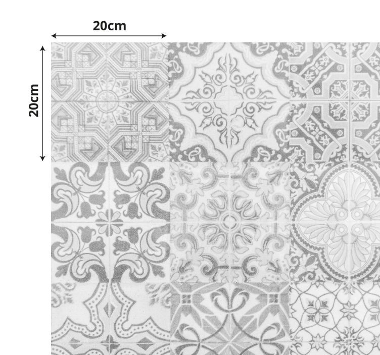 Steneffekt mosaikmönster kakel matta - Tenstickers