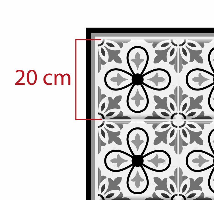 Portugal svartvita köksgolvplattor - Tenstickers