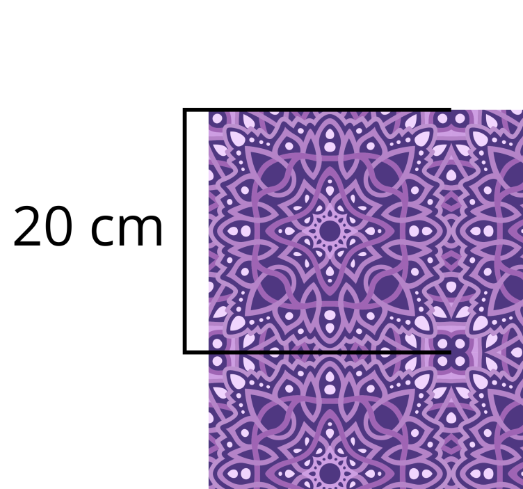 Mandala lila kakel mandala vinylmatta - Tenstickers