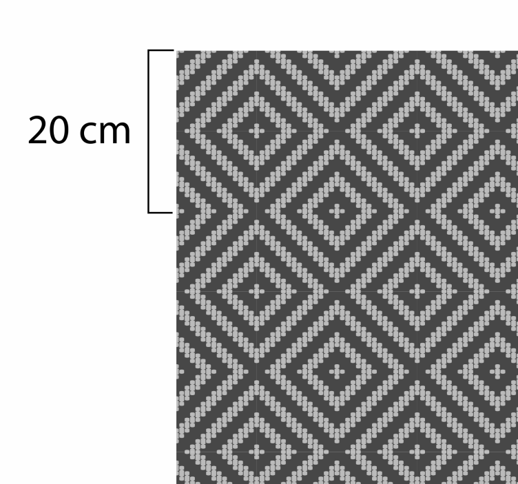 Gråmönstrad vinylmatta - Tenstickers