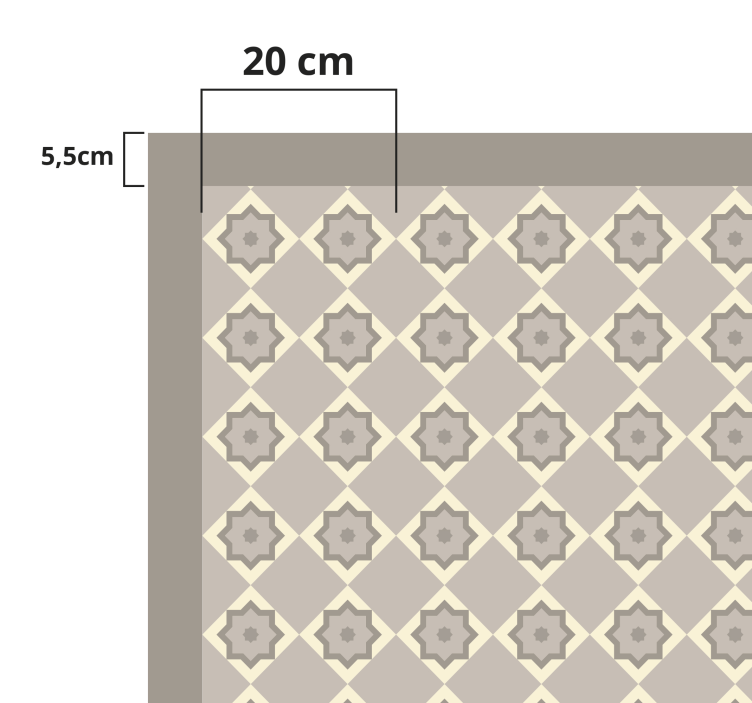 Cement beige kakel matta - Tenstickers