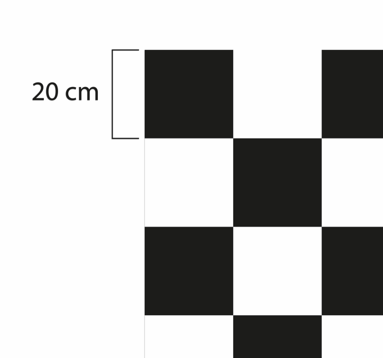 Schackbräda svart och vit kakel matta - Tenstickers