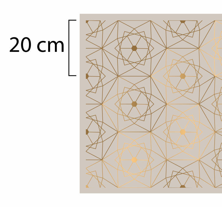 Mönster av linjer i abstrakt form vinylmatta  - Tenstickers