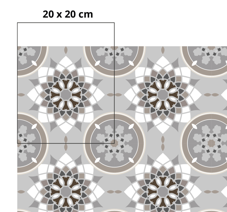 Golvblomma kakel modern matta - Tenstickers