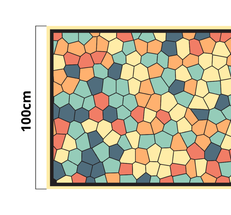 Färgglada mosaik kakel matta - Tenstickers