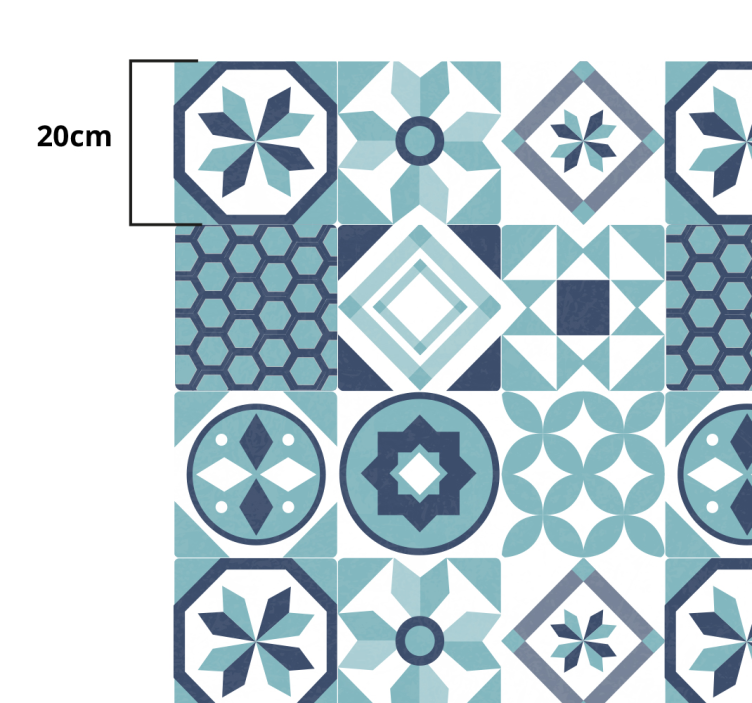 Mosaik kakel inspiration Vinylmatta Mosaik - Tenstickers