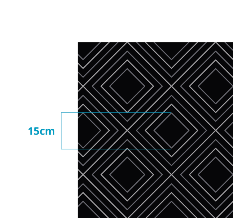 Monokromatisk geometrisk Vinylmatta geometrisk - Tenstickers