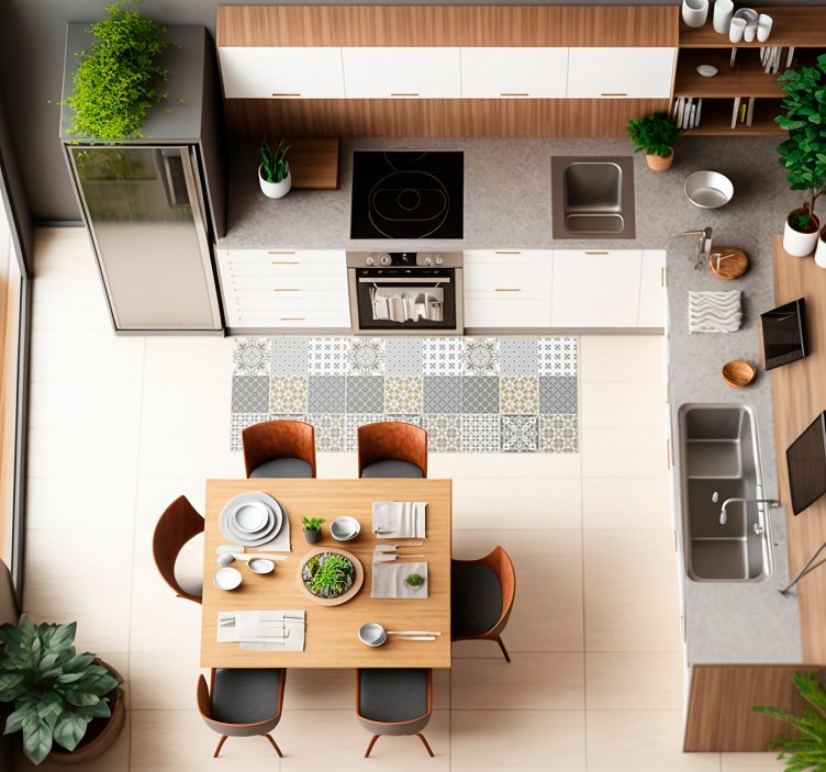 Marockansk stil kakel effekt kakel matta - Tenstickers