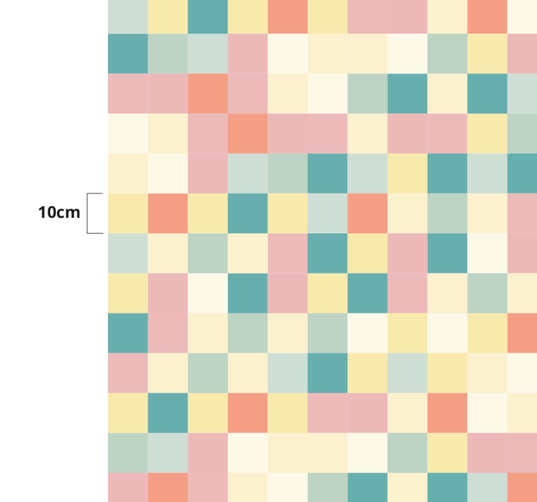 Färgglada rutor vinylmatta för tonåringar - Tenstickers