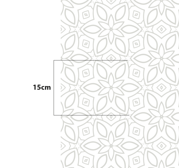 Blommig hidraulisk kakelmatta - Tenstickers