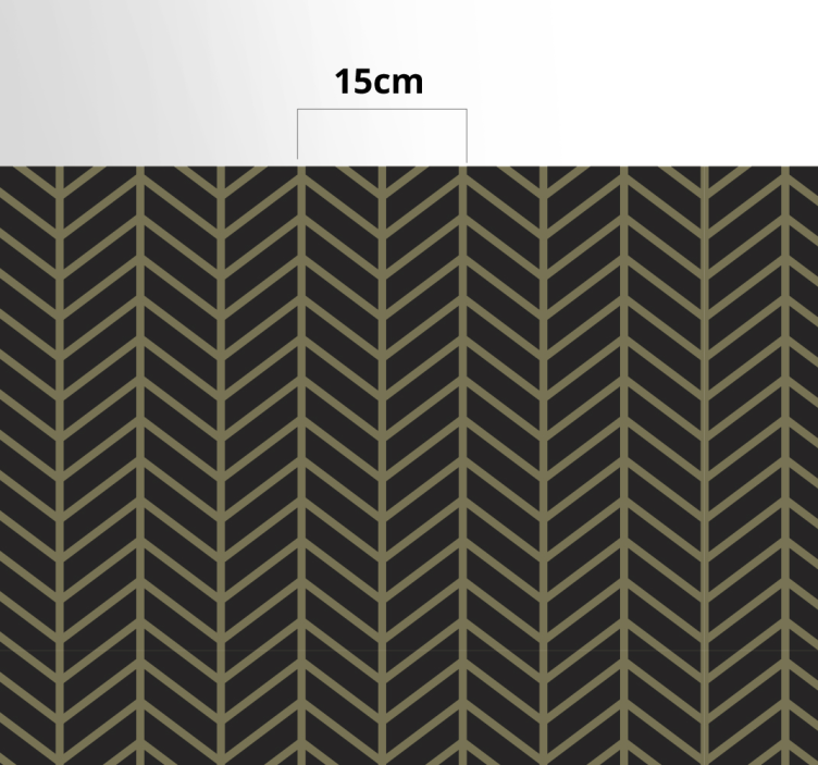 Herringbone Striped Pattern Vinlymatta randiga - Tenstickers