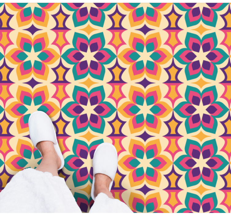 70-tals vintage vinylmatta - Tenstickers