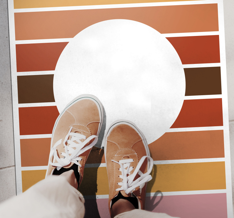 70-tals sun geometriska vinylmattor - Tenstickers