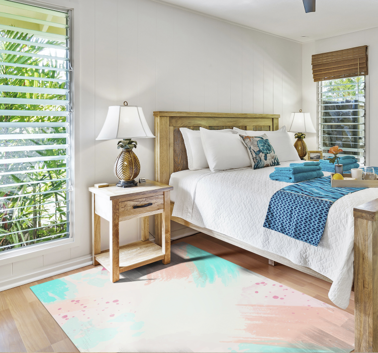 Abstrakt färgstänk Vinylmatta minimalistisk - Tenstickers