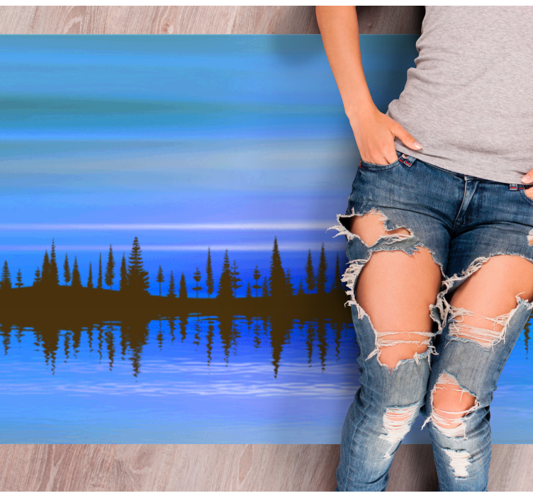 Abstrakt landskap blandning Vinylmatta natur - Tenstickers