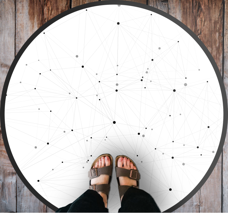 Abstrakt nätverksmönster Vinylmatta modern - Tenstickers