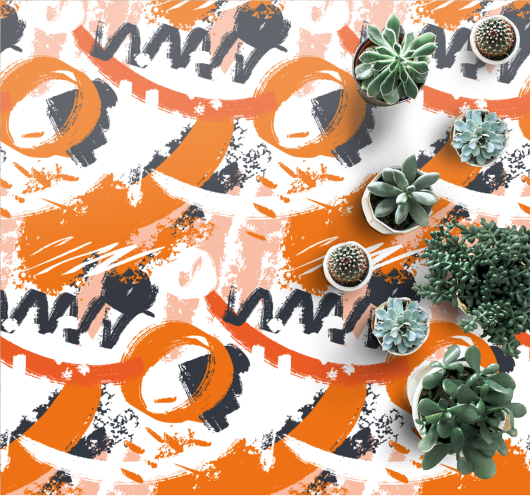 Abstrakta former exploderar Vinylmatta modern - Tenstickers