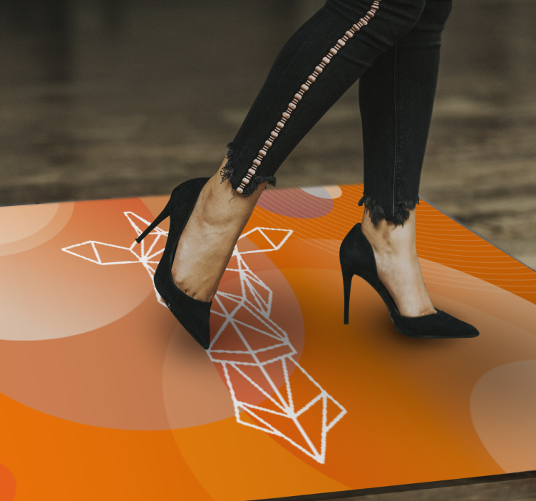 Abstrakta geometriska mönster Vinylmatta modern - Tenstickers