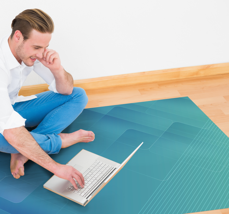 Abstrakta geometriska skikt Vinylmatta modern - Tenstickers