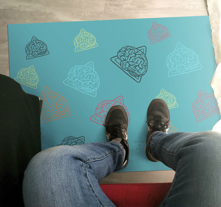 Abstrakta hjärnmönster Andra Vinylmattor - Tenstickers