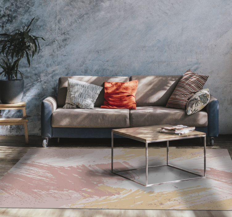 Abstrakt rosa modern vinylmatta - Tenstickers