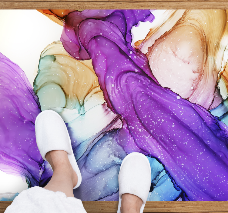 Abstrakta vätskevirvlar Vinylmatta badrum - Tenstickers