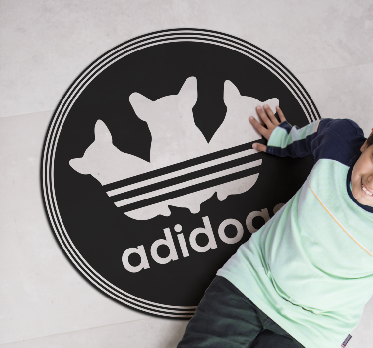 Adidogs roliga djur vinyl matta - Tenstickers