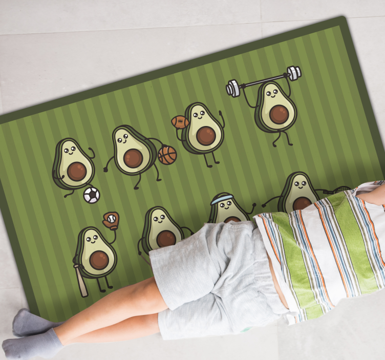 Anime avokado barn vinyl matta - Tenstickers