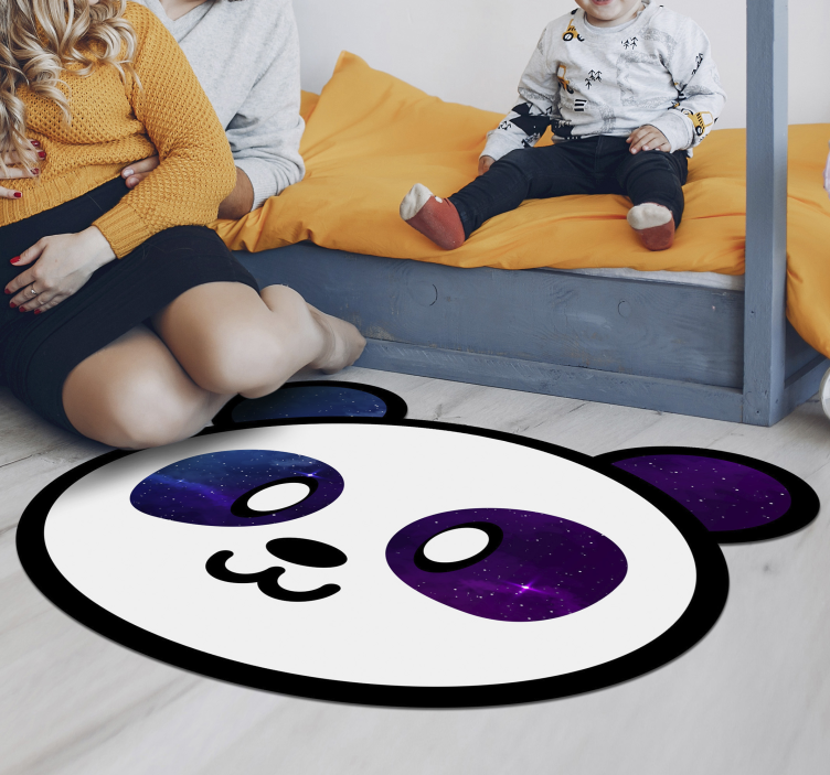 Anime galax panda djur matta - Tenstickers
