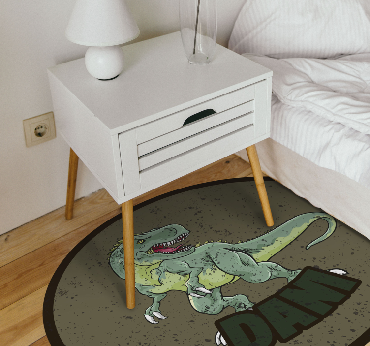 Anpassad dinosaurie Vinylmatta namn - Tenstickers