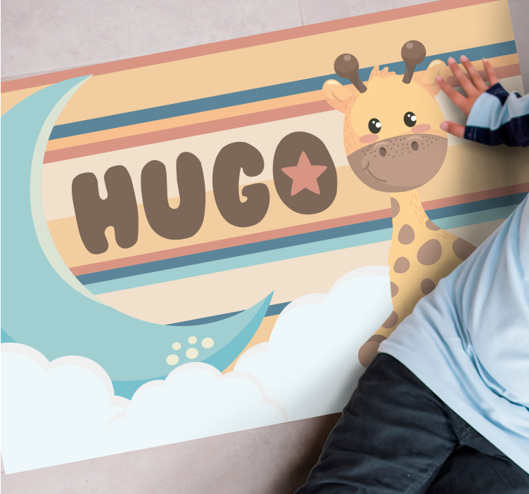 Giraffdesign Vinylmatta namn - Tenstickers