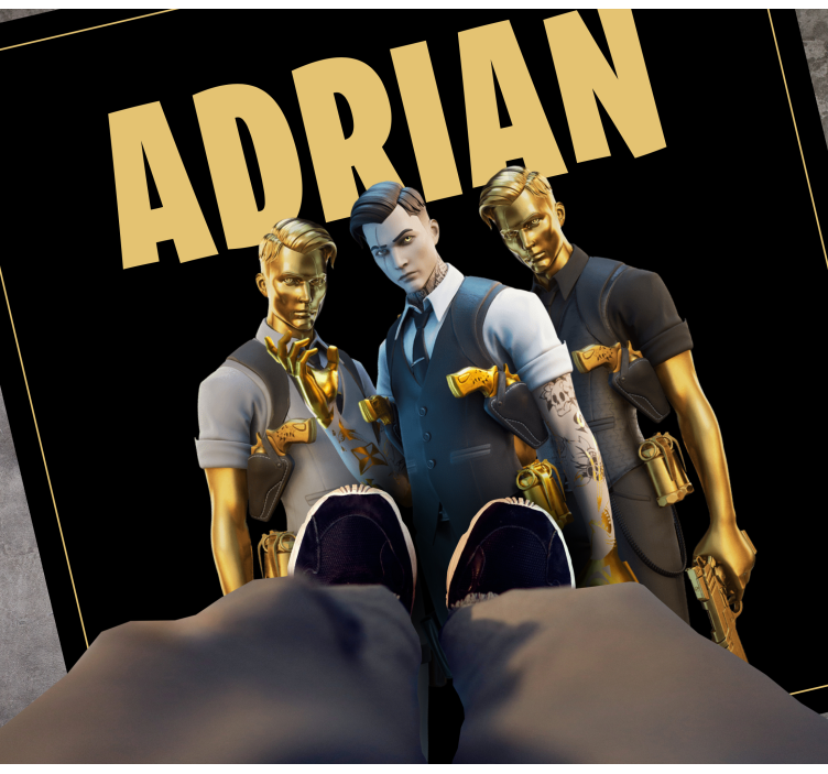 Anpassade trio-karaktärer Vinylmatta Ungdom - Tenstickers