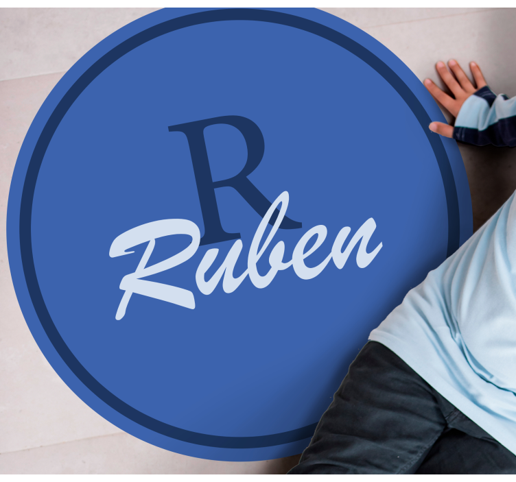 Anpassad namncirkel Vinylmatta namn - Tenstickers