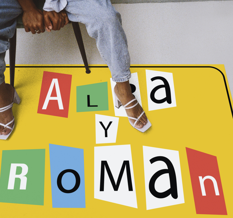 Pusselbitar för par Vinylmatta namn - Tenstickers