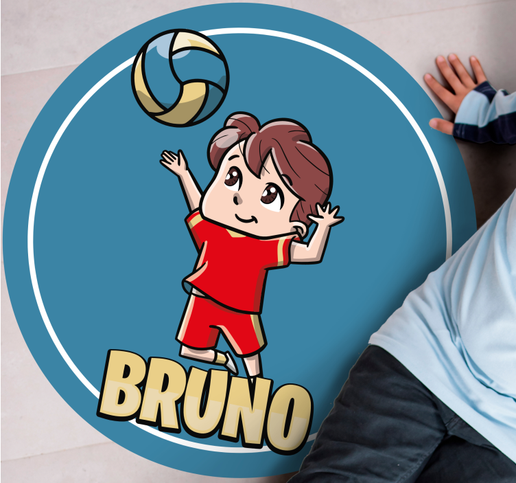 Anpassningsbar sport Vinylmatta namn - Tenstickers