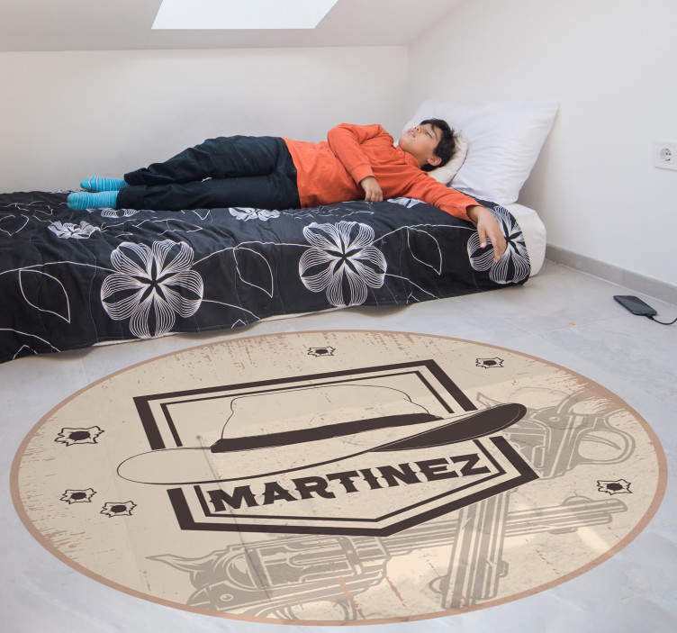 Anpassningsbar western Vinylmatta namn - Tenstickers