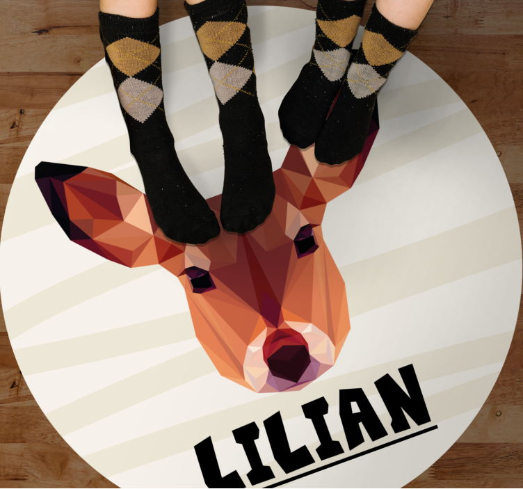 Anpassningsbara rådjur Vinylmatta namn - Tenstickers