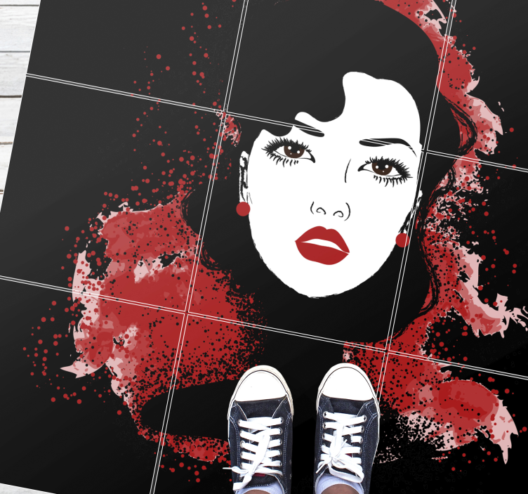 Ansiktsmålning väggplattor modern matta - Tenstickers