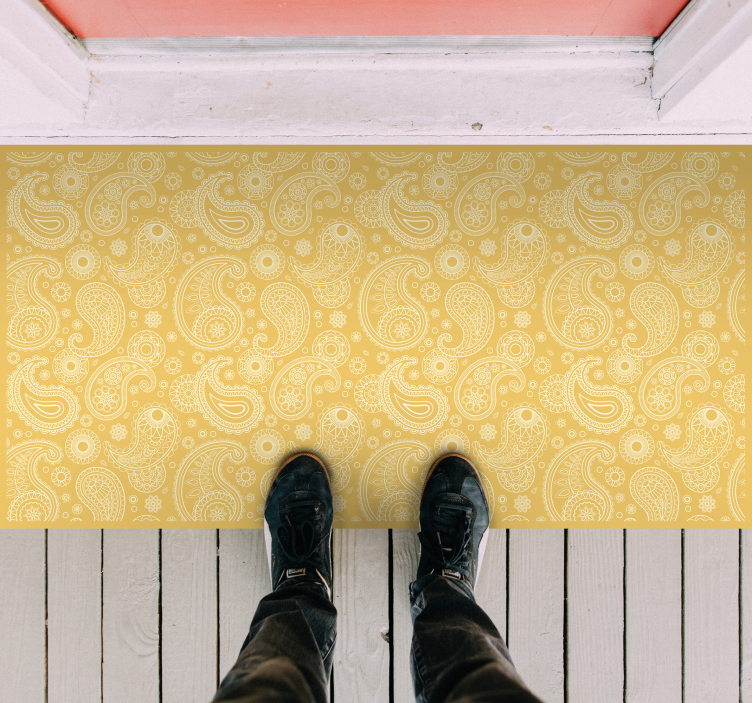 Arabiska paisley entré vinyl matta - Tenstickers