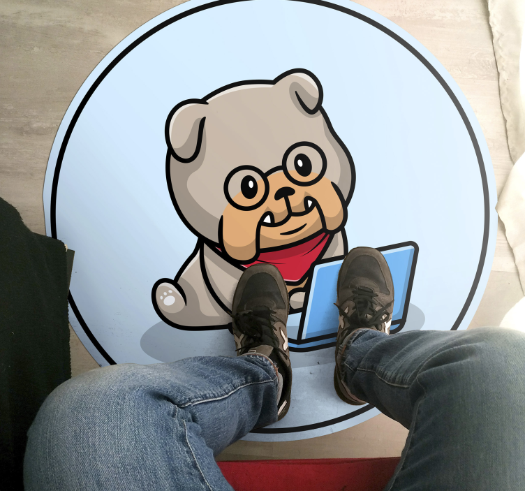 Arbetande tjur hund djur matta - Tenstickers