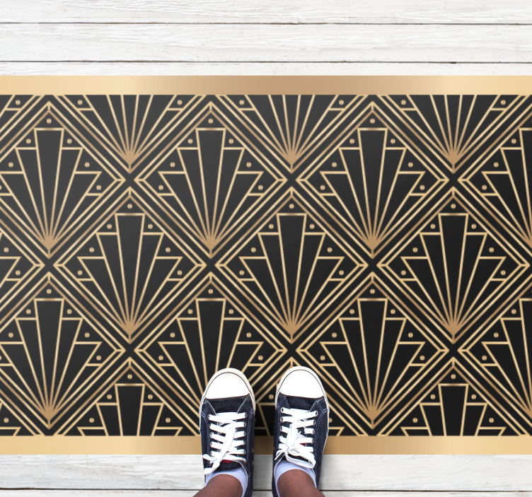 Art déco-motiv Vinylmatta kakeleffekt - Tenstickers