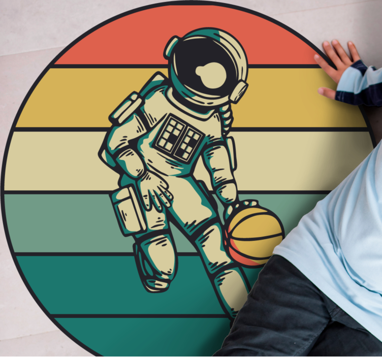 Astronaut basketspel Vinylmatta spel - Tenstickers