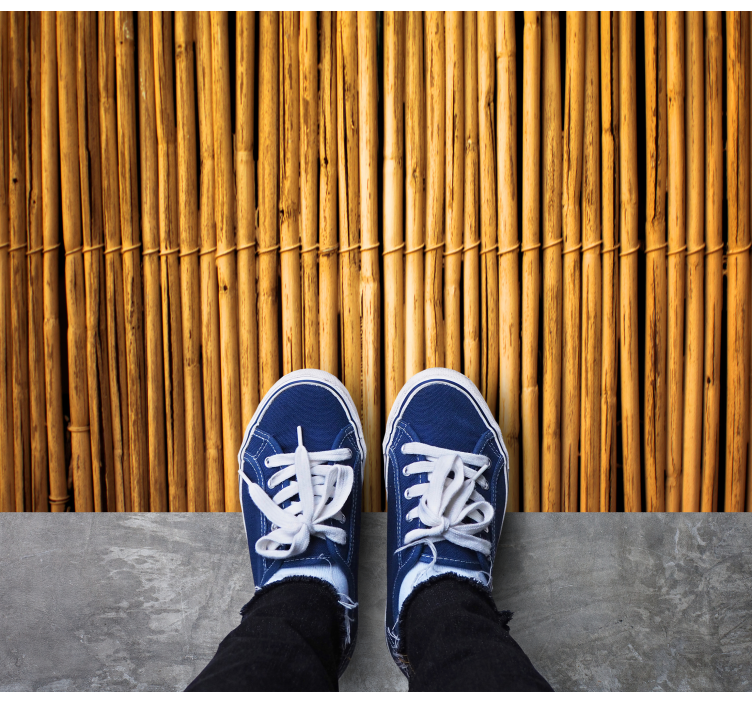 Bambu fin textur sovrumsmatta - Tenstickers