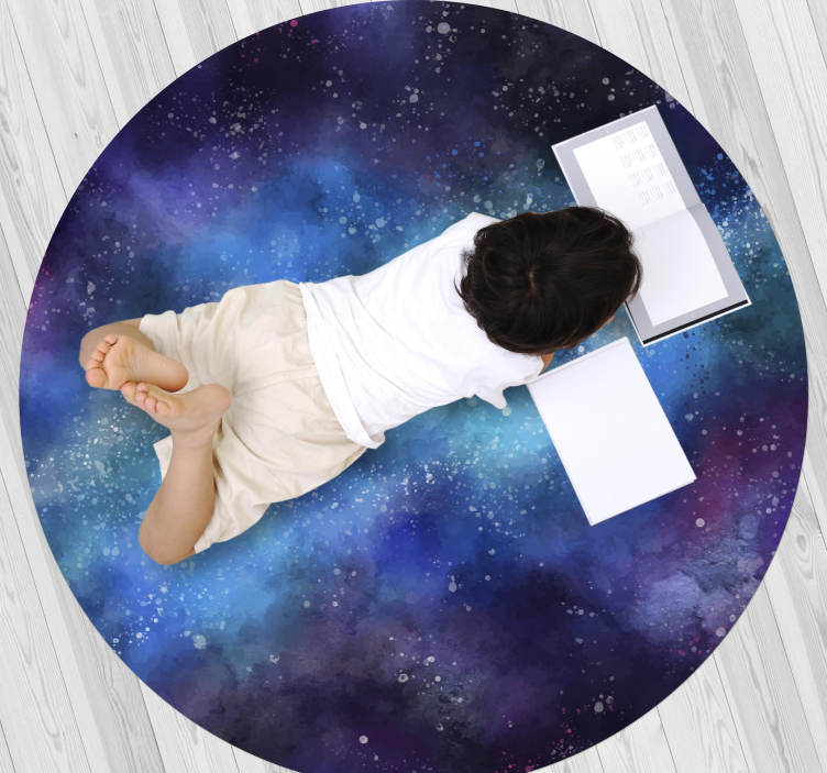 Barn nebulosa utrymme barn vinyl matta - Tenstickers