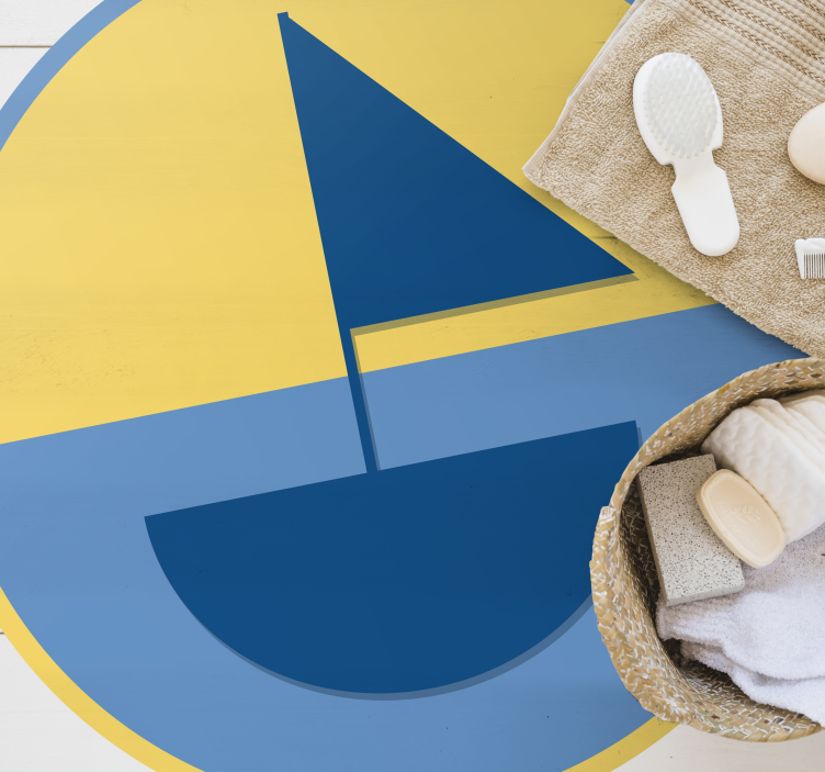 Båt och strand natur vinyl matta - Tenstickers