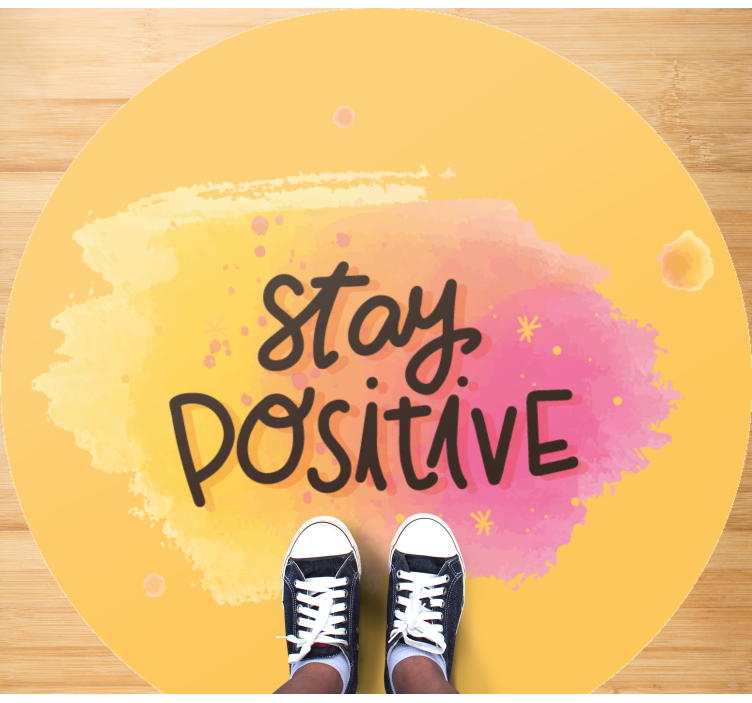 Bibehålla optimism Vinylmattor med fraser - Tenstickers