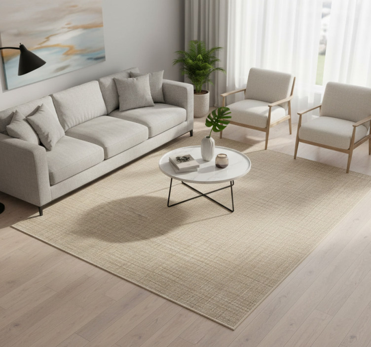 Beige tyggeffekt vinylmatta - Tenstickers