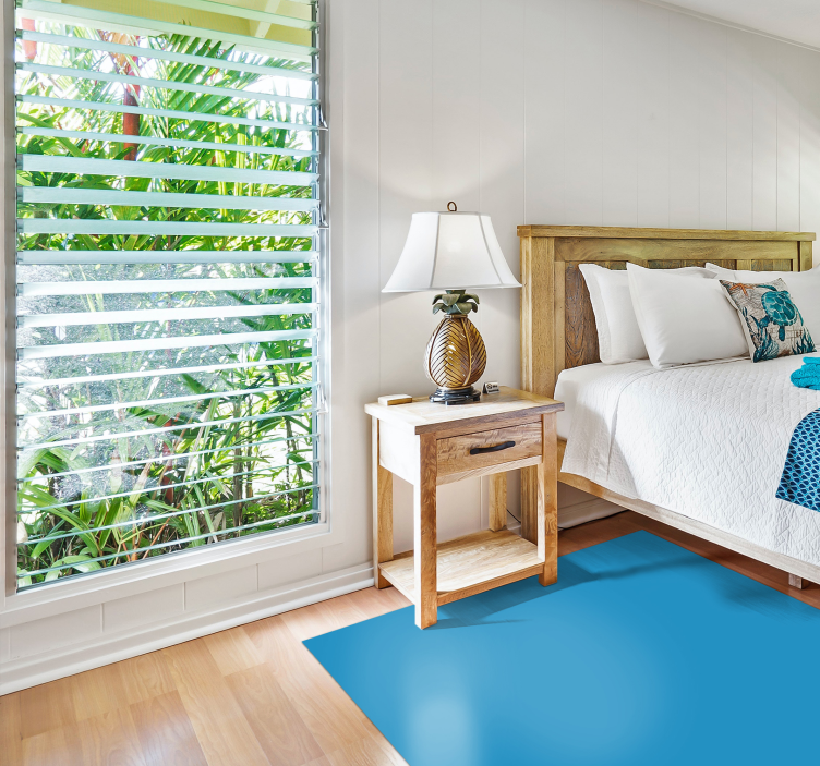 Blå rektangel modern matta - Tenstickers