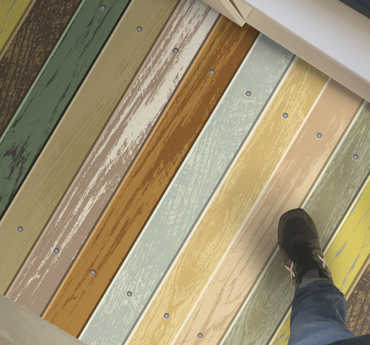 Blekande färgglada trähallen löpare - Tenstickers